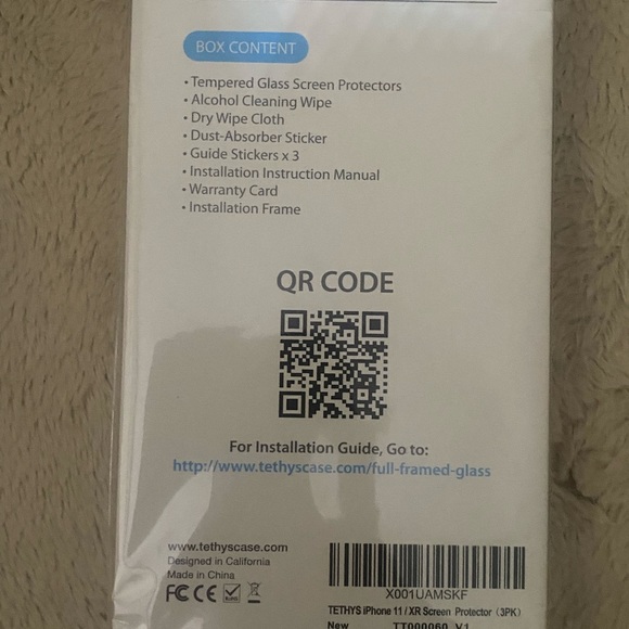 TETHYS 3 Pack Screen Protector For iPhone 11 / iPhone XR (6.1") W/Phone Stand - Picture 7 of 11